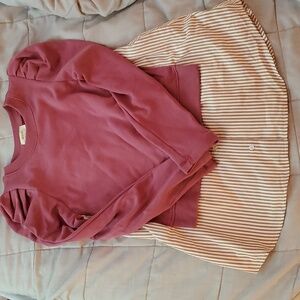 Maeve twofer puff sleeve sweatshirt